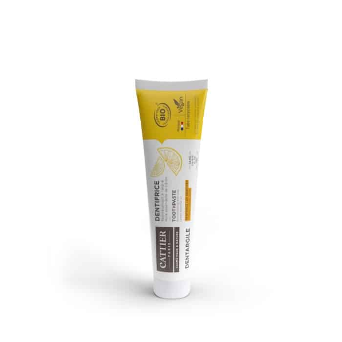 dentifrice cattier argile huile essentielle citron bio