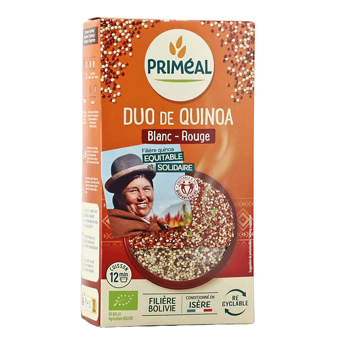 primeal quinoa blanc rouge real 500g