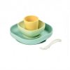 Coffret repas en silicone avec ventouse Vert