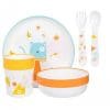 Set repas PP Domino (assiette, bol, gobelet, cuillère, fourchette) bébé confort