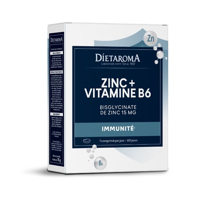 dietaroma - Zinc bisglycinate de zinc 15mg + vitamine b6
