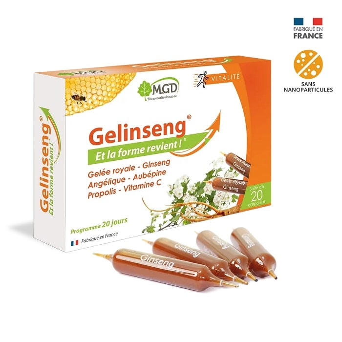 Gelinseng MGD Nature boîte de 20 ampoules buvable